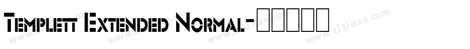 Templett Extended Normal字体转换